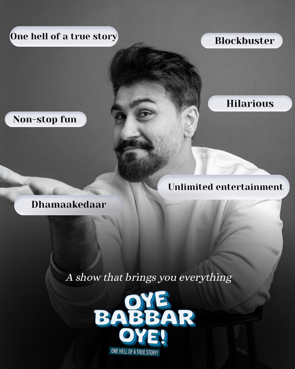 Aarya Babbar (@aaryababbar222) on Twitter photo Oye Babbar Oye ke liye taiyaar ho jao ๐
Itโs time to have some fun ๐คฉ
๐: Above The Habitat
๐
: June 15th
๐ฐ๏ธ: 7:30 pm onwards
๐๏ธ <a href="/bookmyshow/">BookMyShow</a>
LINK IN BIO๐
#AaryaBabbar #OyeBabbarOye #NewShow #StandUpShow #Comedy #IndianComic Oye Babbar Oye ke liye taiyaar ho jao ๐
Itโs time to have some fun ๐คฉ
๐: Above The Habitat
๐
: June 15th
๐ฐ๏ธ: 7:30 pm onwards
๐๏ธ <a href="/bookmyshow/">BookMyShow</a>
LINK IN BIO๐
#AaryaBabbar #OyeBabbarOye #NewShow #StandUpShow #Comedy #IndianComic