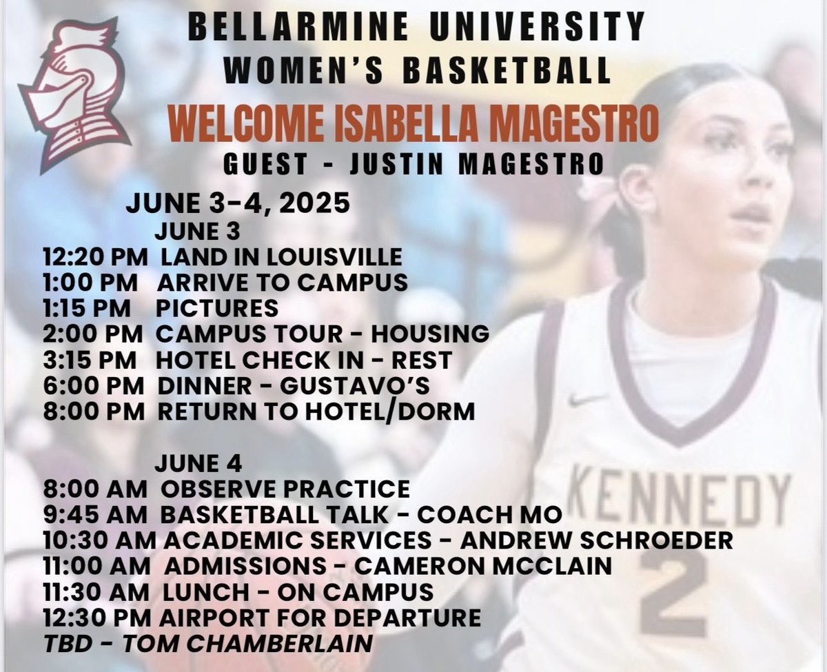 malia magestro (@maliamagestro) on Twitter photo First official visit in the books for Bella!! So proud and happy for her ❤️ shoutout to Bellarmine University for flying her out and showing her a great time!! <a href="/bellamagestro2/">bella magestro</a> <a href="/JustinMagestro/">Justin Magestro</a> First official visit in the books for Bella!! So proud and happy for her ❤️ shoutout to Bellarmine University for flying her out and showing her a great time!! <a href="/bellamagestro2/">bella magestro</a> <a href="/JustinMagestro/">Justin Magestro</a>