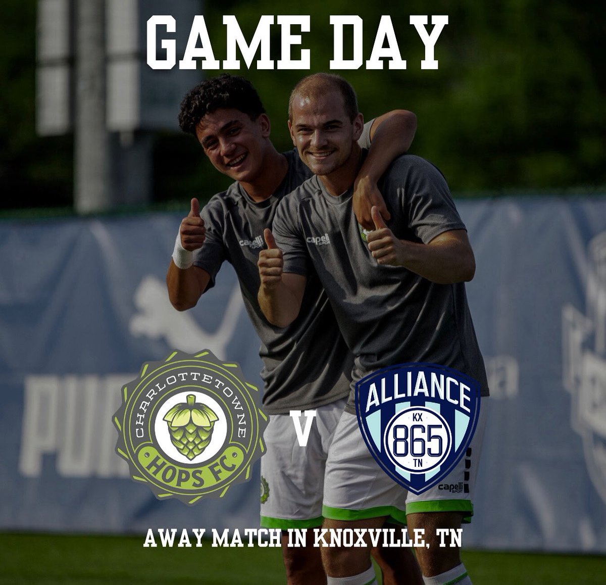 GAME DAY🍻🔥

We hit the road to Knoxville,TN to take on in conference rival @865_alliance! Big chance for 3 points in our playoff push 🤙🤩