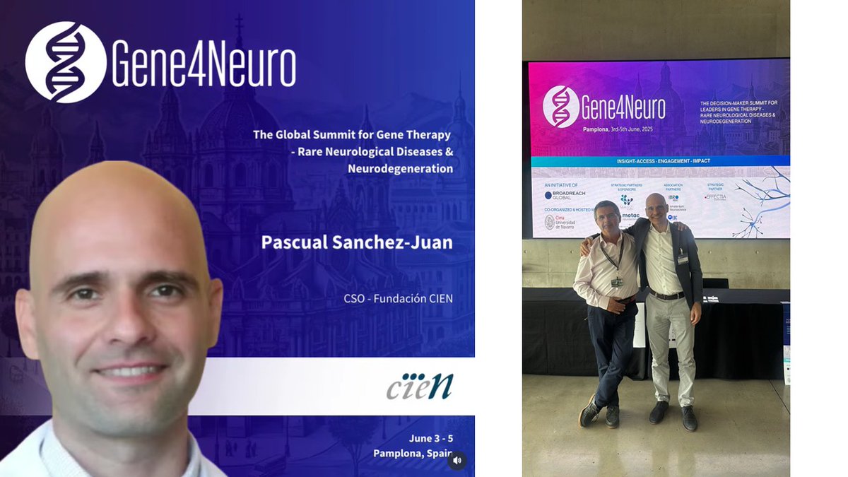 🧠 Hoy, Pascual Sánchez-Juan, director científico de  CIEN, ha participado en la sesión "Research clusters initiatives in neurodegenerative and rare diseases" del #Gene4Neuro2025 celebrado en Pamplona. ¡Una cumbre clave para avanzar en el conocimiento de estas enfermedades!