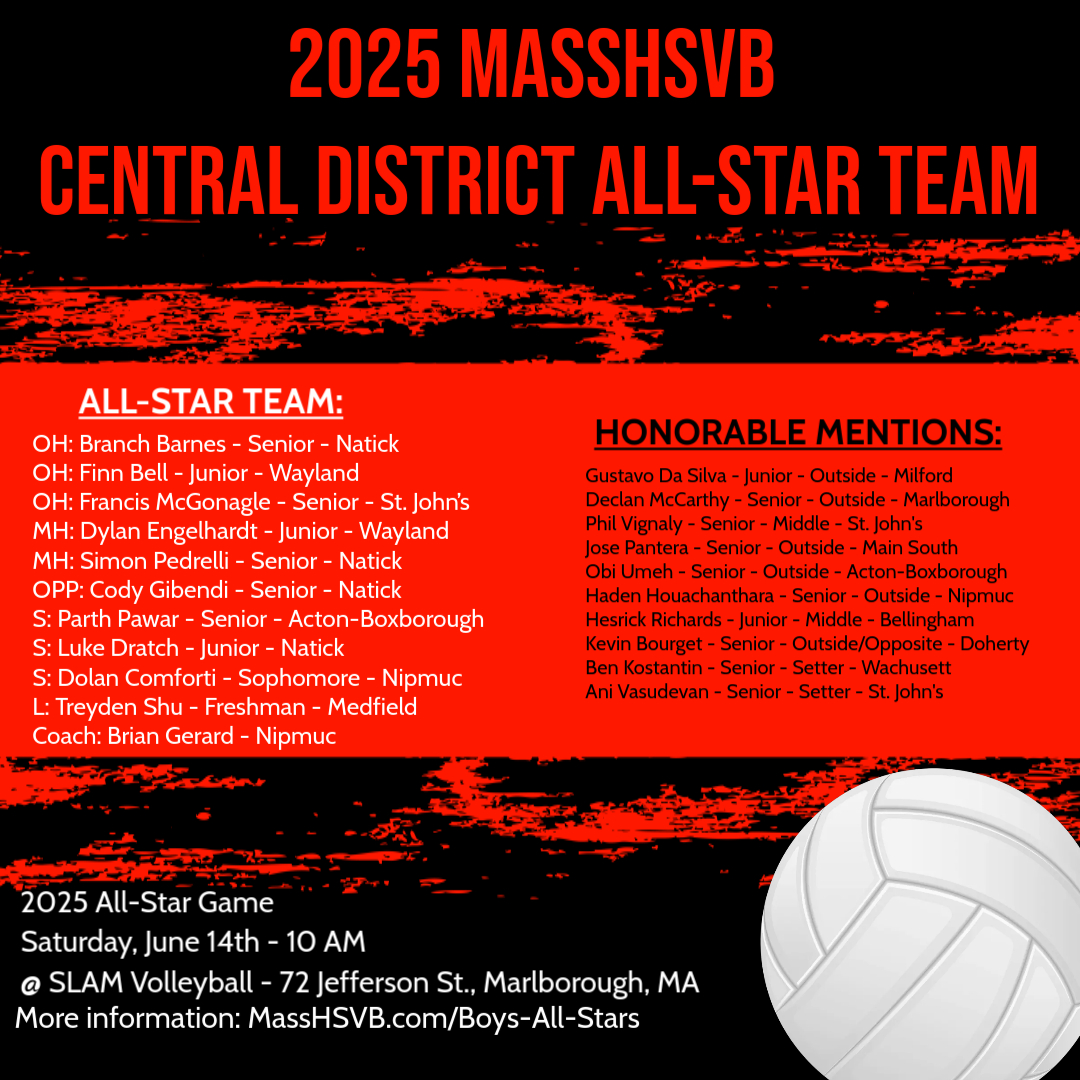 2025 MassHSVB Central District All-Star Team