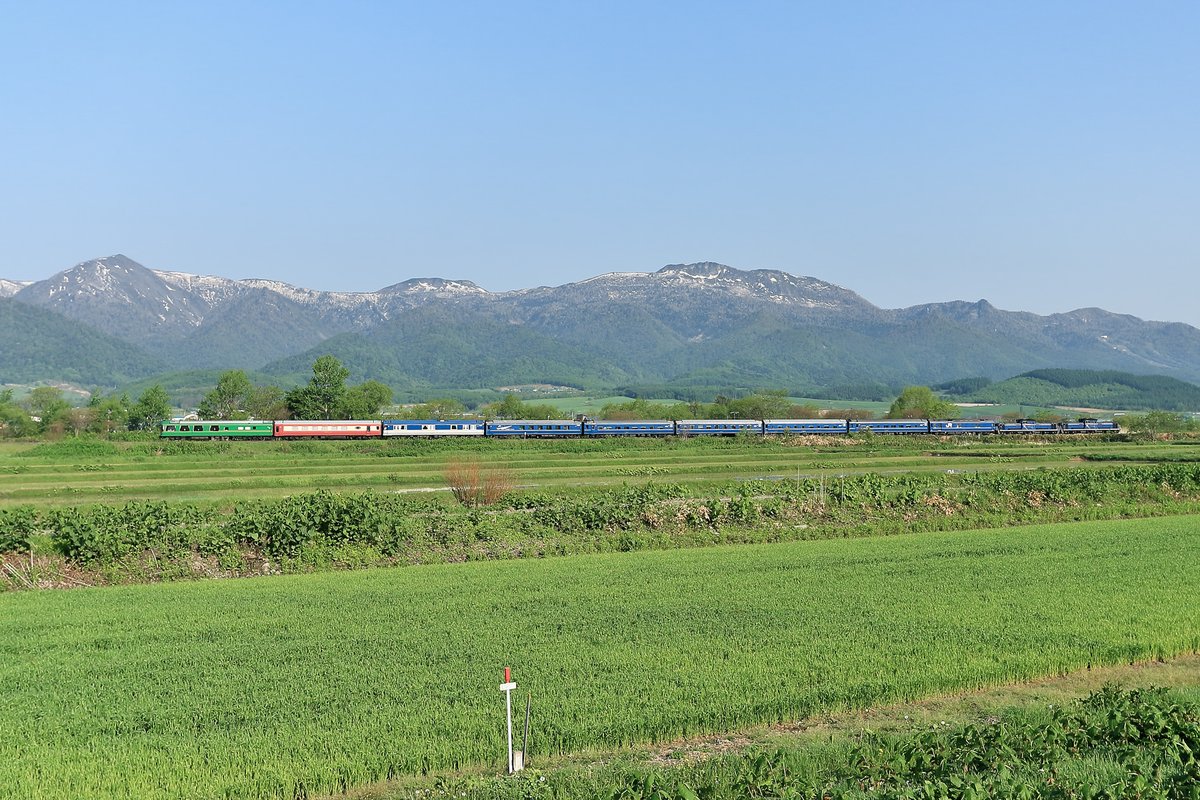 2006年6月4日，19年前の今日の根室本線，山部～布部を往く北斗星夢空間の団臨．