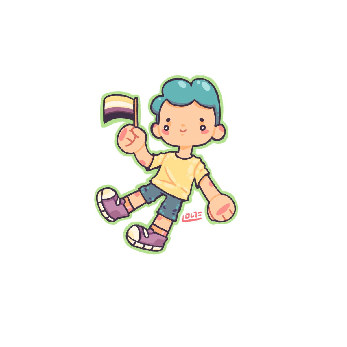 Loune__e's tweet photo. Happy pride month 💚
As always ill draw my queer ocs as much as i can this month, by my queer ocs i mean all my ocs 😔💅
#originalcharacters https://t.co/S4Xp39lHOh