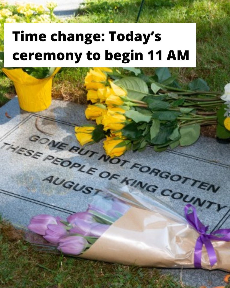 The start time for today's Indigent Remain Ceremony has been changed to 11 AM. The ceremony will be held at Mt. Olivet Cemetery: 100 Blaine Ave NE, Renton

All are welcome to pay their respects at this memorial to ensure that every King County resident is remembered.