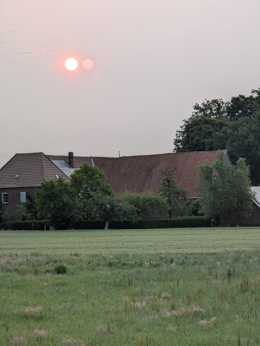 Robin_B's tweet image. Kinda wild that wildfires in Canada affect the sunrise in Germany. 🔴