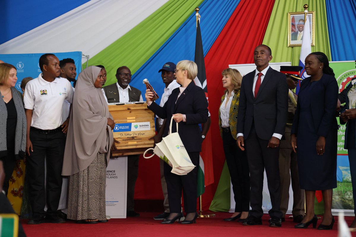 WFP in Kenya (@wfp_kenya) on Twitter photo This week, we were honoured to have Dr. Nataša Pirc Musar <a href="/nmusar/">Nataša Pirc Musar</a>, the President of Slovenia🇸🇮 formally launch a <a href="/WFP/">World Food Programme</a>-led initiative that aims to boost food security in Kenya’s drylands.
The Slovenia-funded project is promoting beekeeping, restoration of degraded rangelands, and This week, we were honoured to have Dr. Nataša Pirc Musar <a href="/nmusar/">Nataša Pirc Musar</a>, the President of Slovenia🇸🇮 formally launch a <a href="/WFP/">World Food Programme</a>-led initiative that aims to boost food security in Kenya’s drylands.
The Slovenia-funded project is promoting beekeeping, restoration of degraded rangelands, and