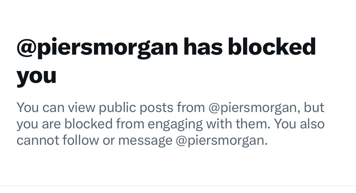 David Draiman 🟦🎗️🇺🇸🇮🇱✡️☮️ (@davidmdraiman) on Twitter photo Coward.
Blocking people won’t stop them from calling out your pretentious,
gaslighting bullshit <a href="/piersmorgan/">Piers Morgan</a> Coward.
Blocking people won’t stop them from calling out your pretentious,
gaslighting bullshit <a href="/piersmorgan/">Piers Morgan</a>