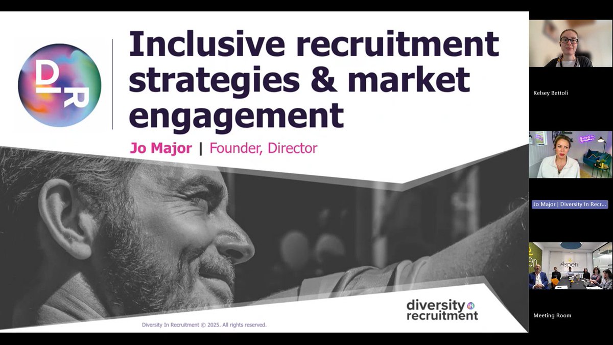Another great session with Jo Major today for our DEI training! This session focused on Inclusive Recruitment Strategies &amp; Market Engagement