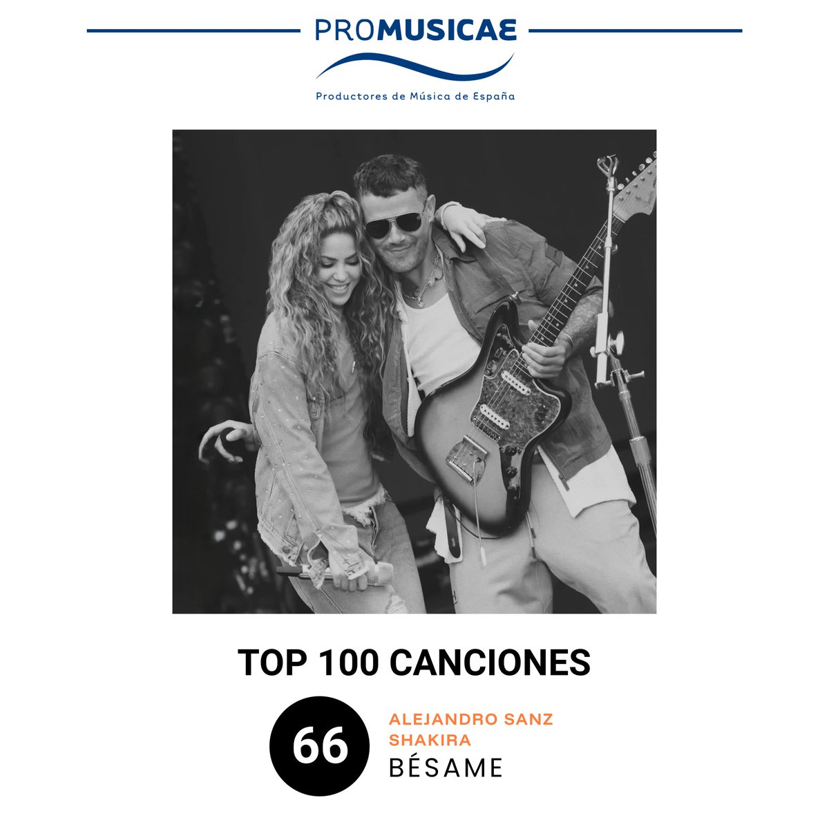 Fabián Sabala 💎 (@sp_fabiii) on Twitter photo 🇪🇸 | BÉSAME de <a href="/AlejandroSanz/">Alejandro Sanz</a> + <a href="/shakira/">Shakira</a> debuta en el puesto #66 en la lista semanal "Top 100 Canciones" en España.
Source: <a href="/portaldemusica/">Listas Ventas España</a> 🇪🇸 | BÉSAME de <a href="/AlejandroSanz/">Alejandro Sanz</a> + <a href="/shakira/">Shakira</a> debuta en el puesto #66 en la lista semanal "Top 100 Canciones" en España.
Source: <a href="/portaldemusica/">Listas Ventas España</a>