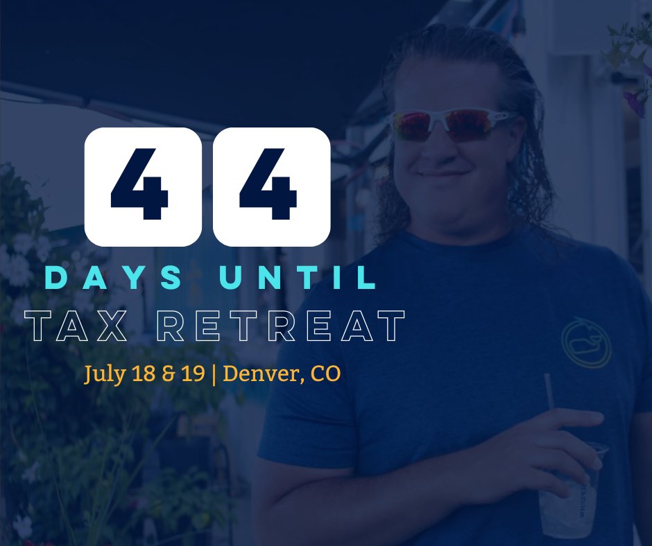 It’s looking like we’re just 44 days away from #TaxRetreat… but who’s counting? (We are, like a deadline. ⏳)

Make sure you’re getting to town a day early so you don’t miss the pre-event happy hour! 🍹 It’s the perfect way to ease in, connect, and start the retreat off right.
