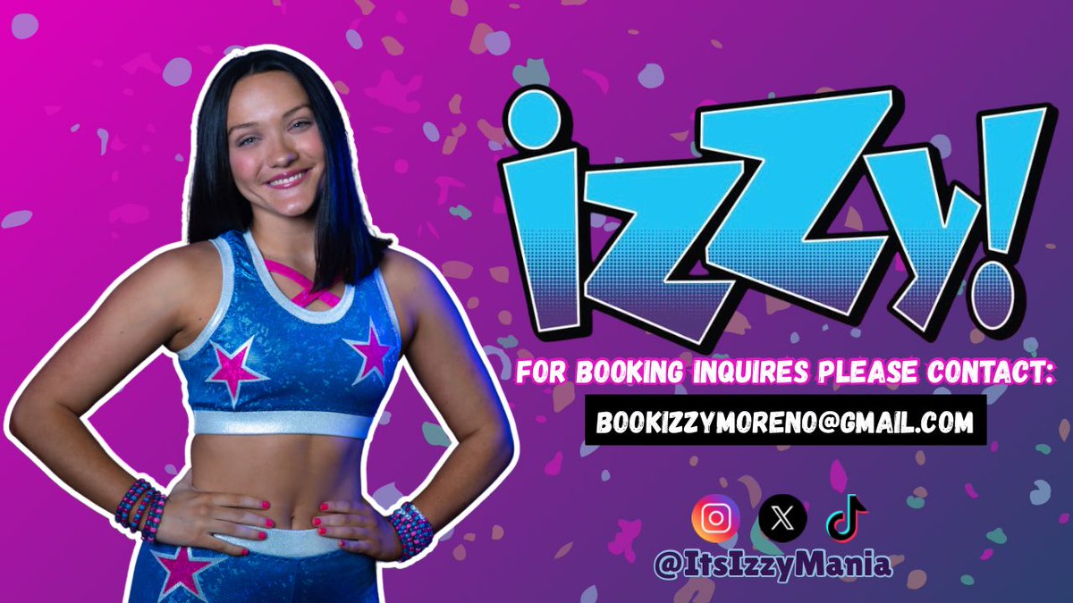 ItsIzzyMania's tweet image. Izzy Moreno vs Everybody!!!
🚨New booking email🚨:
bookizzymoreno@gmail.com
Based out of Orlando, FL and ready to travel! Anybody, anywhere, anytime! 💜🩵