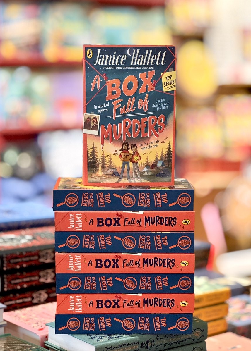 Waterstones Kids (@waterstoneskids) on Twitter photo It's publication day for <a href="/JaniceHallett/">Janice Hallett</a>'s children's debut, A Box Full of Murders! Join Ava & Luke in this thrilling mystery as they try to crack the case of a box full of murders!
YOU know the facts. YOU have all the clues. Can YOU solve the mystery? waterstones.com/book/a-box-ful… It's publication day for <a href="/JaniceHallett/">Janice Hallett</a>'s children's debut, A Box Full of Murders! Join Ava & Luke in this thrilling mystery as they try to crack the case of a box full of murders!
YOU know the facts. YOU have all the clues. Can YOU solve the mystery? waterstones.com/book/a-box-ful…