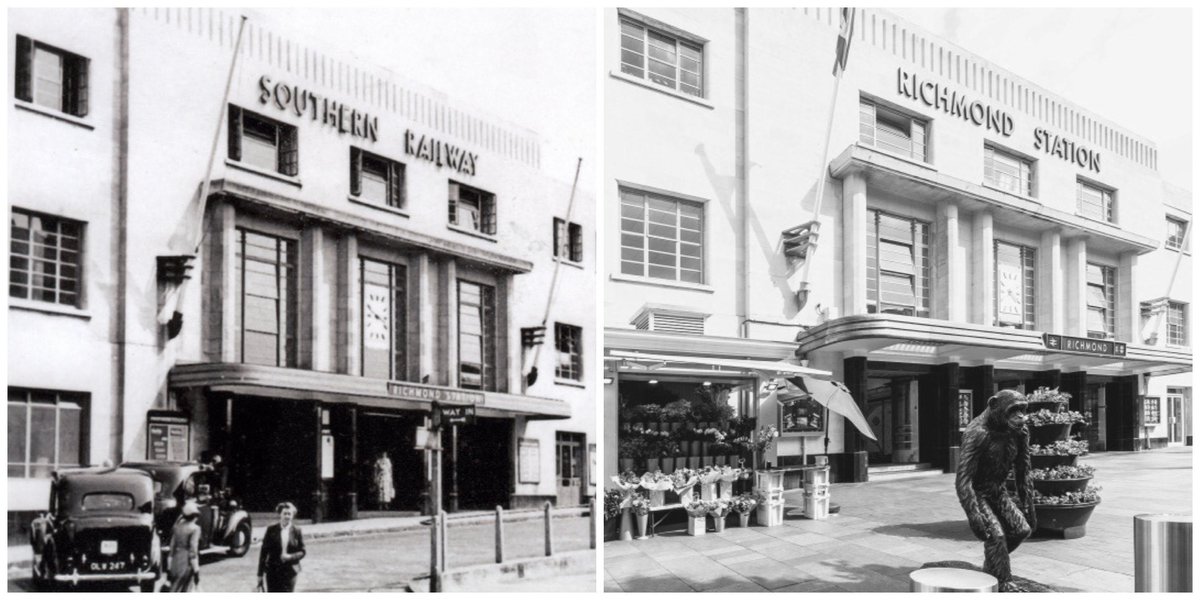 We've recently had some professional photography undertaken by Nina Carrington of the completed project at Richmond to the station facade - the quality of the work can be seen by how closely the station now looks to its 1930s heyday when viewed in black and white.