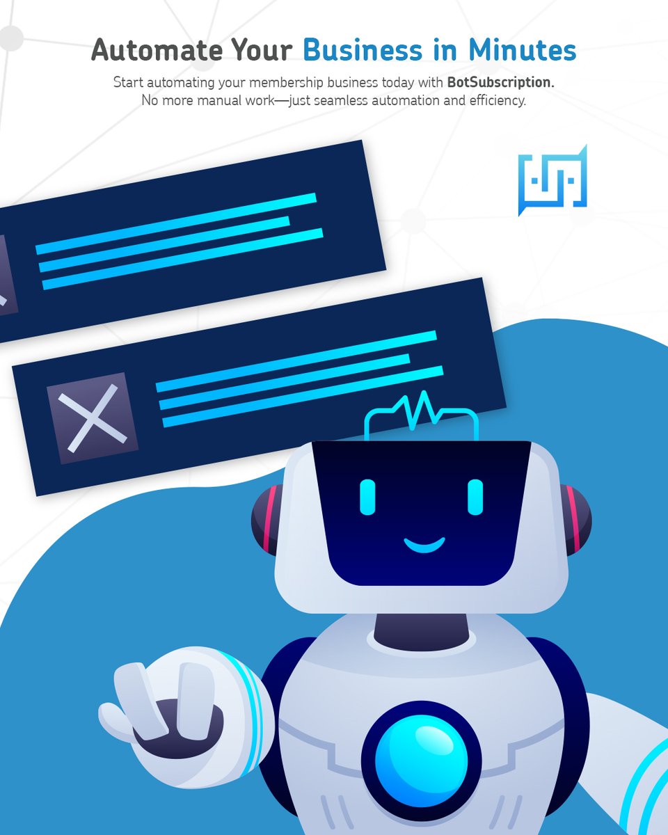 TelegramBotSub's tweet image. Automate your business in minutes! ⏱️
Start automating your membership business today with BotSubscription. Say goodbye to manual work and hello to seamless automation and efficiency.
👉 botsubscription.com
#botsubscription #telegram