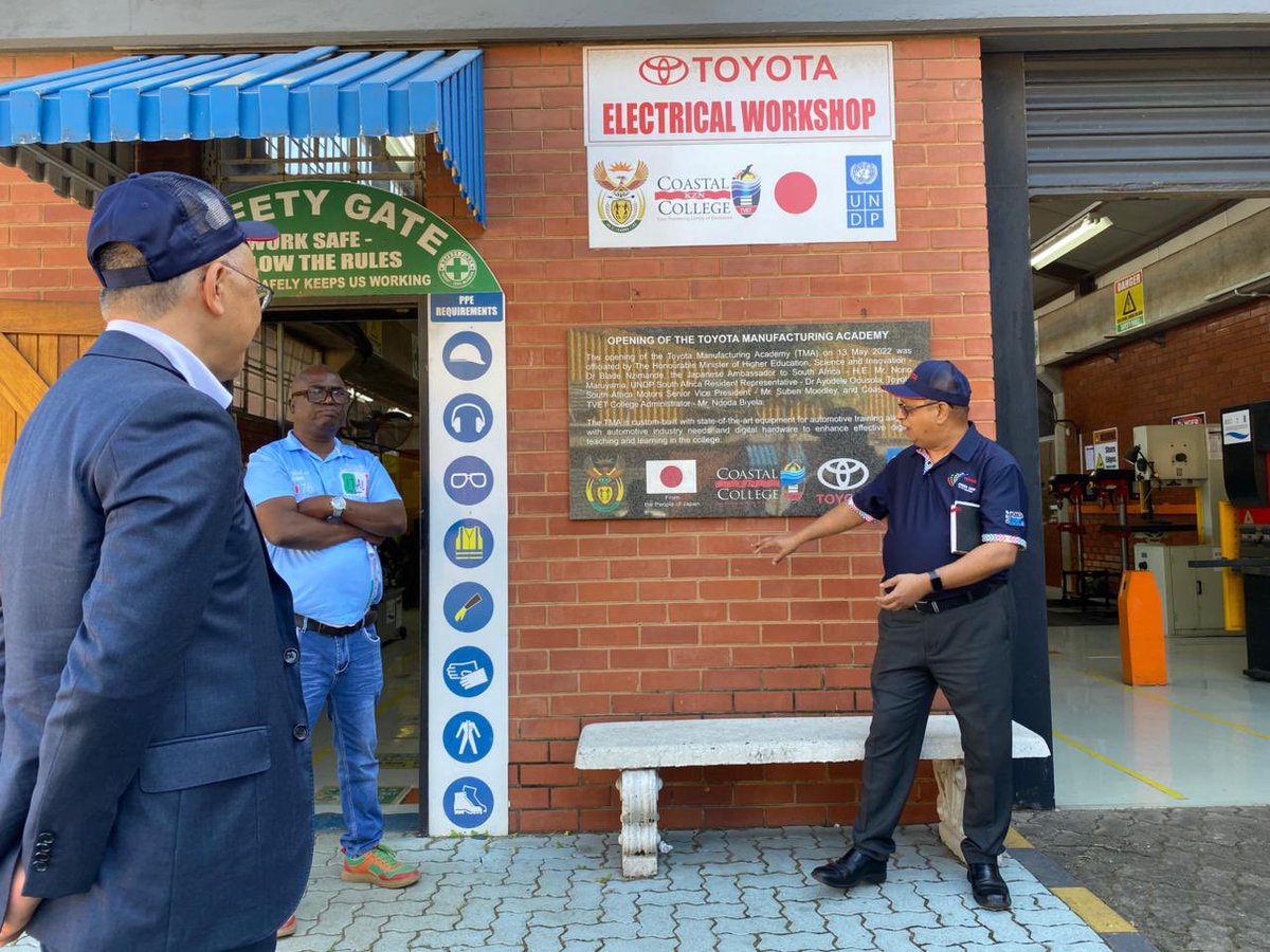 Visited Toyota South Africa’s plant in Durban—deeply impressed by its scale, investment, and employment of approx. 9000 ppl. Also commend its strong community engagement, incl. youth training&amp;hiring through the Toyota Manufacturing Academy partnered with KZN Coastal TVET College.