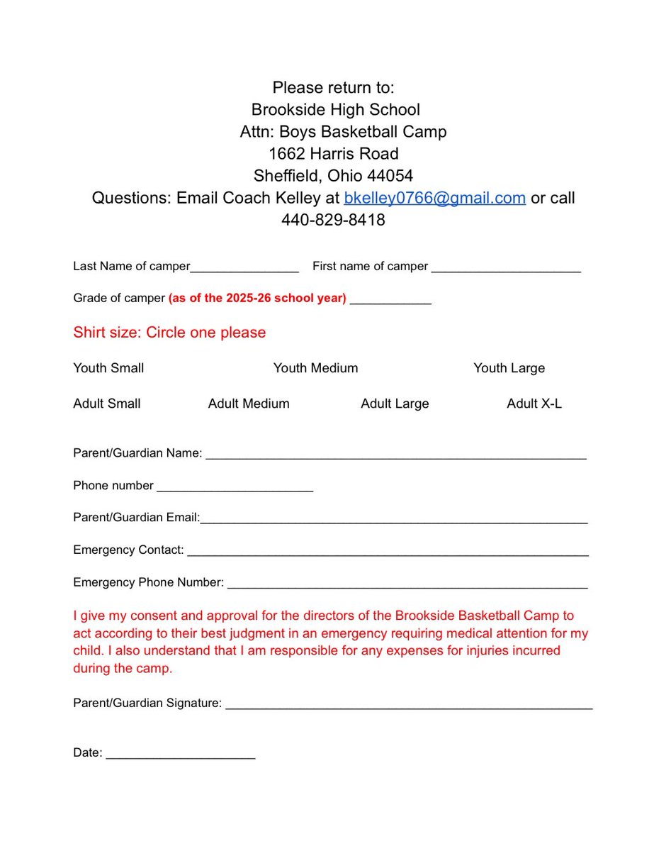 Brookside Boys Basketball Summer Camp
Grades 3-8 Boys and Girls are welcome
July 7th-9th, 10AM-Noon. Cost is $75 per player. 
All other information is available on the attached flyers