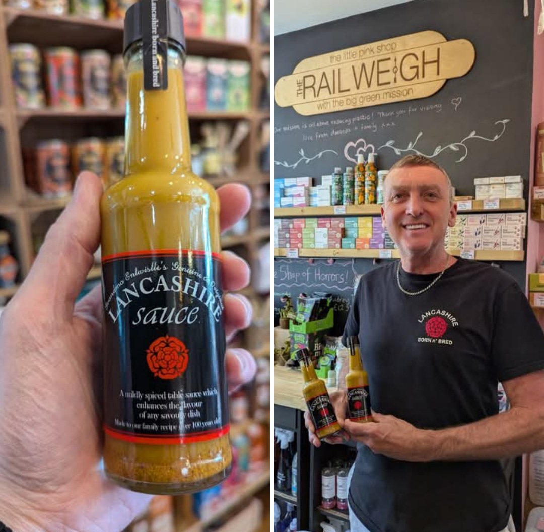 🚨 Exciting News! 🚨  
We are absolutely thrilled to welcome The Rail Weigh Adlington. Chorley's fantastic eco-friendly store as the latest stockist of Grandma Entwistle's Lancashire Sauce ! 🌿✨ #EcoFriendly #therailweigh #chorley #shoplocal