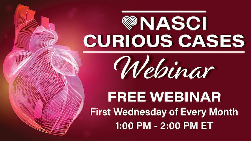 NASCISociety's tweet image. Our next #NASCI Curious Cases Webinar is TODAY, June 4, from 1:00pm - 2:00pm ET!
This webinar series is FREE and participation does not require an RSVP.
Learn More + Join the Webinar: nasci.org/curious-cases-…
#NASCIcuriouscases