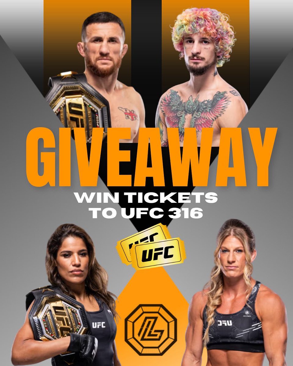🚨 UFC 316 TICKET GIVEAWAY 🚨

How to enter:
✅ Follow <a href="/LucrativeJames/">Lucrative James</a>
✅ Like and retweet this tweet 
✅ Tag 3 friends in the comments

That’s it. Simple.
🎟 Winner announced this week

BONUS ENTRIES:
Follow <a href="/LucrativeJames/">Lucrative James</a> on IG
Subscribe to LucrativeJames on YouTube
(We’re