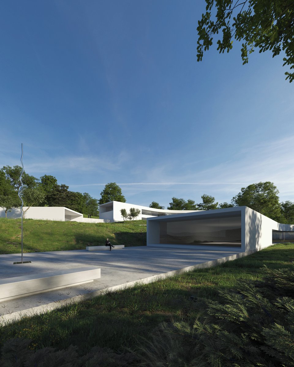 NEW PROJECT⁣
Through the repetition of a piece generated by straight and curved sections, it is possible to adapt the geometry to the terrain, thus creating patios and terraces with a different character in each of the levels of the plot.⁣