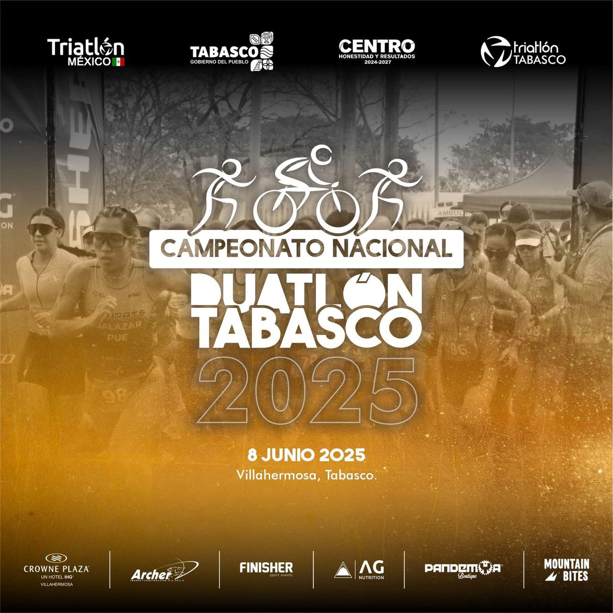 ¡𝘾𝘼𝙈𝙋𝙀𝙊𝙉𝘼𝙏𝙊 𝙉𝘼𝘾𝙄𝙊𝙉𝘼𝙇 𝘿𝙐𝘼𝙏𝙇𝙊́𝙉 𝟮𝟬𝟮𝟱 ! 🏃‍♂️🚴‍♀️🏃‍♂️

🗓️ 8 de junio de 2025 
📍 Deportivo OLIMPIA XXI, Villahermosa, Tabasco.

Consulta la convocatoria e inscríbete aquí: 👉 wix.to/0bZS5xR