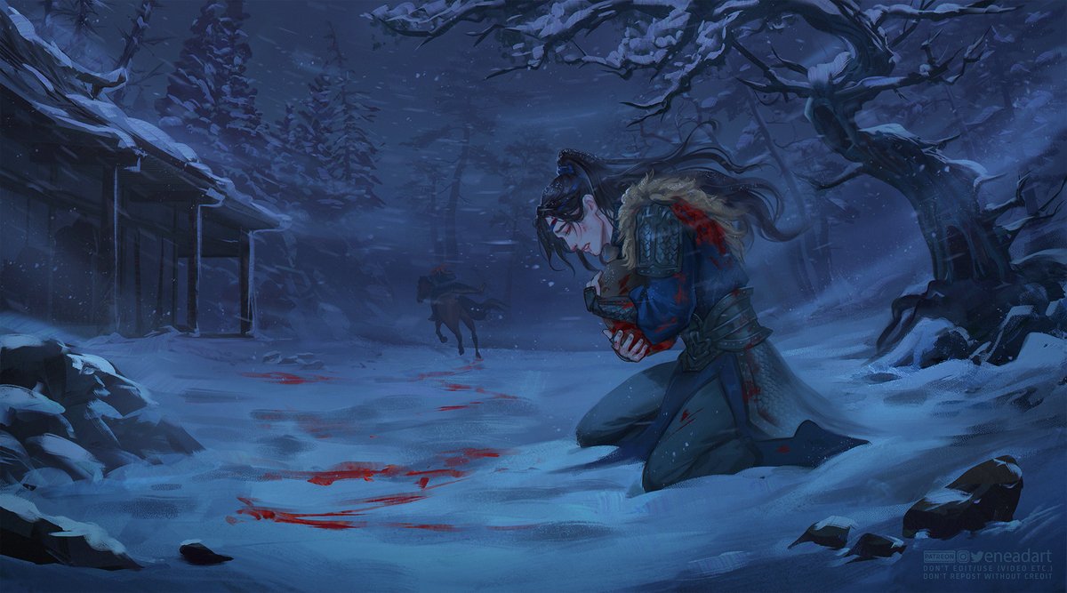 QJJ Chapter 187 
I've wanted to draw this scene for a long time 💔
Please don't spoil in the comments if you know what's in the bag 🤫😉
#qjj #qianjinjiu #将進酒 #xiaochiye