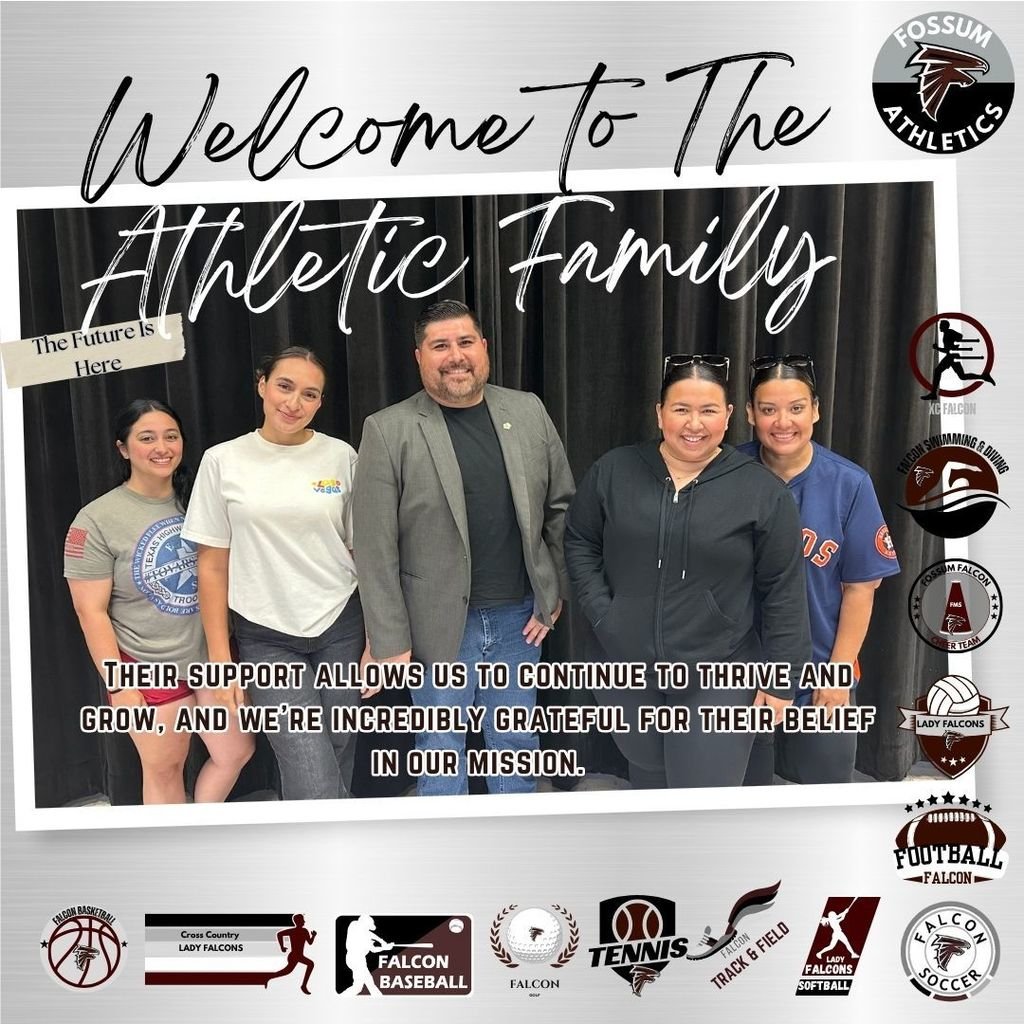 We’re excited to welcome our newest Booster Club members to the Fossum Falcon Athletic Family! 🦅
Their passion and support help our student-athletes soar to new heights.
Here’s to a future filled with teamwork, growth, and Falcon pride! ❤️🖤