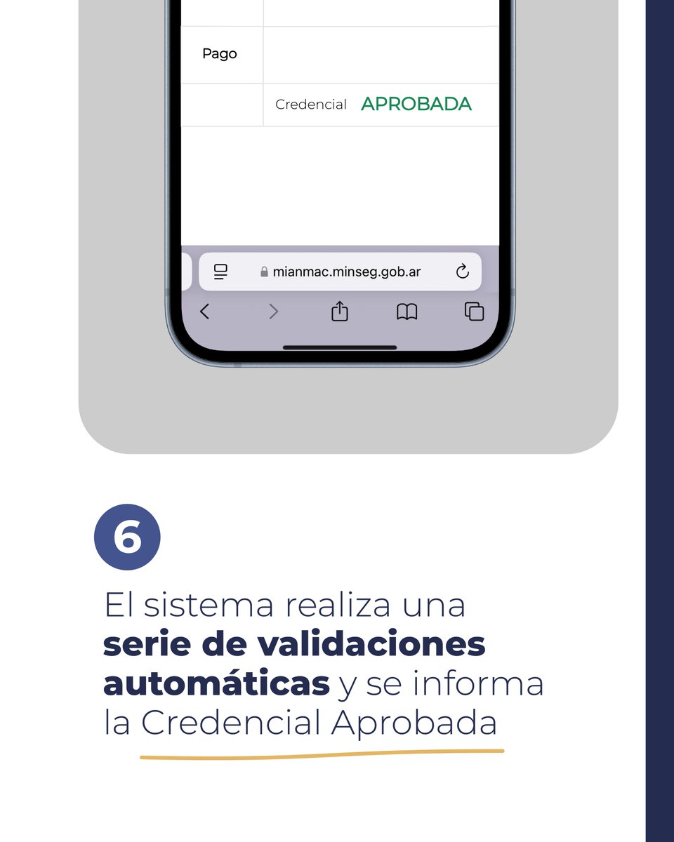 ¿Querés saber cómo? Muy fácil:
1️⃣ Entrá en mianmac.minseg.gob.ar
2️⃣ Credenciales ➜ TCCM Nueva
3️⃣ Elegí calibre y pagá con QR ($10 000)
4️⃣ El sistema valida y tu tarjeta queda aprobada al instante.
Rápido, seguro y desde donde estés. #TransformacionDigital