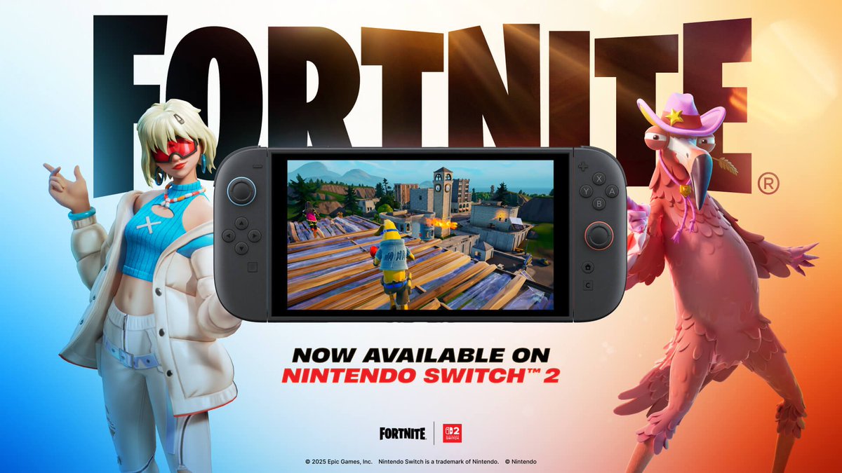 PosadaLosWachos's tweet photo. 🟨🟥Fortnite en Switch 2 mejoras.

– 60 FPS 
– 900p portátil / 2K en dock
– Más distancia de dibujado
– Mejoras en texturas, sombras y agua
- Integracion de Gamechat
– Sistema de repetición
– Soporte para modo ratón ( 7 de julio)

#Switch2 #NintendoSwitch2 #Nintendo https://t.co/e7y3AOsSYC