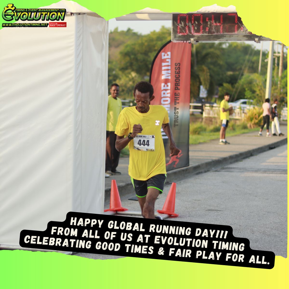 EvolutionTimeTT's tweet image. Running is for everyone. On #GlobalRunningDay, Evolution Timing celebrates good times, fair play, and every runner’s journey. Let’s run fair, run free, run together. 🏃🌍 #FairPlayForAll #EvolutionTiming #evolutiontimingtt #evolutiontiming