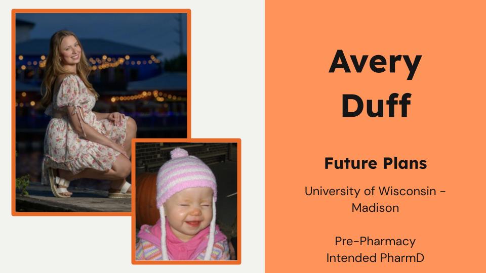 Meet PHS grad Avery Duff, who plans to enter the pre-pharmacy program at UW-Madison! #25PHSpanthers
