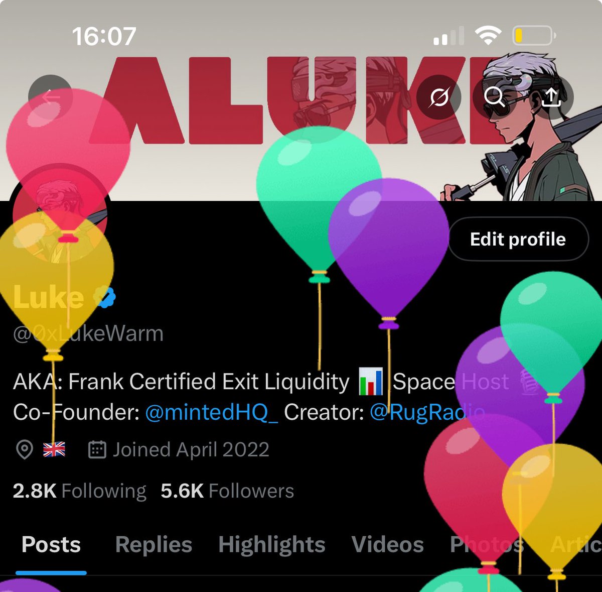 0xLukeWarm's tweet image. 32nd Lap Around the Sun

Completed it mate 🫡🤪 🎂