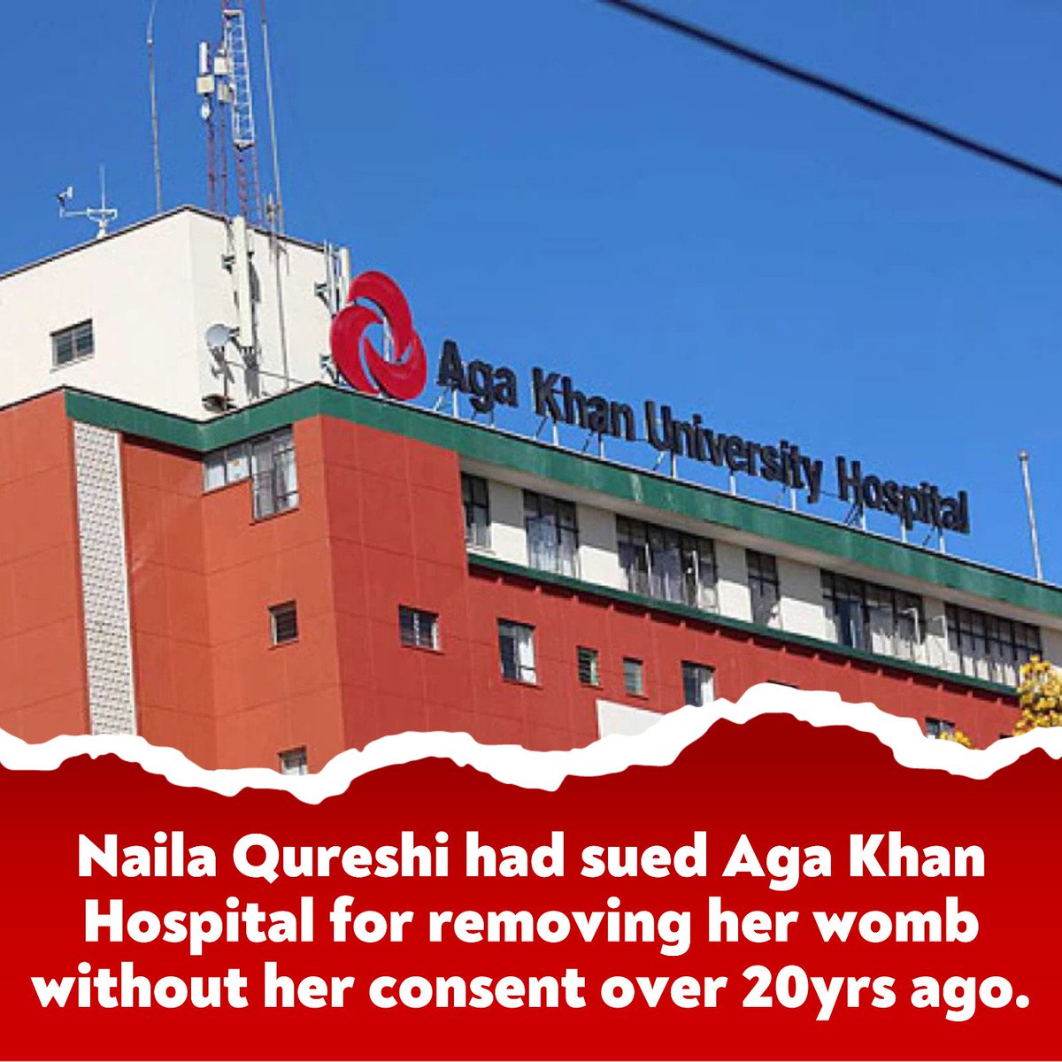 Oscar Sudi Commentary (@oskasudi_) on Twitter photo For nearly two decades, Naila Qureshi fought to prove that a surgery performed at Aga Khan Hospital caused her permanent harm, and today the court affirmed her truth.
<a href="/NationBreaking/">Nation Breaking News</a>
Aga Khan Hospital For nearly two decades, Naila Qureshi fought to prove that a surgery performed at Aga Khan Hospital caused her permanent harm, and today the court affirmed her truth.
<a href="/NationBreaking/">Nation Breaking News</a>
Aga Khan Hospital