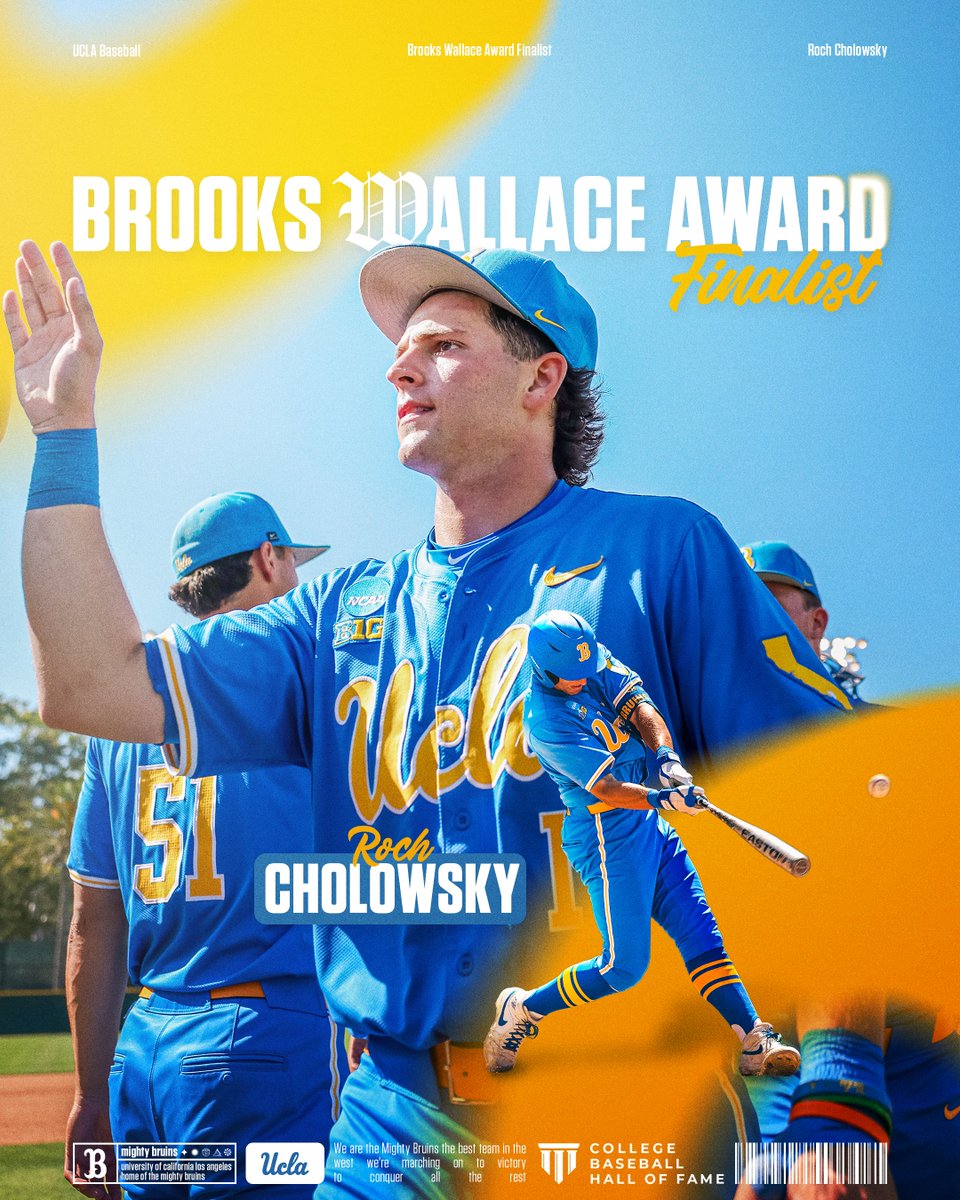 UCLA Baseball (@uclabaseball) on Twitter photo Roch Cholowsky has been named a Brooks Wallace Award finalist by <a href="/CollegeDiamonds/">CollegeBaseballHoF</a>!
🗞️ucla.in/43ZcH5j
#GoBruins Roch Cholowsky has been named a Brooks Wallace Award finalist by <a href="/CollegeDiamonds/">CollegeBaseballHoF</a>!
🗞️ucla.in/43ZcH5j
#GoBruins