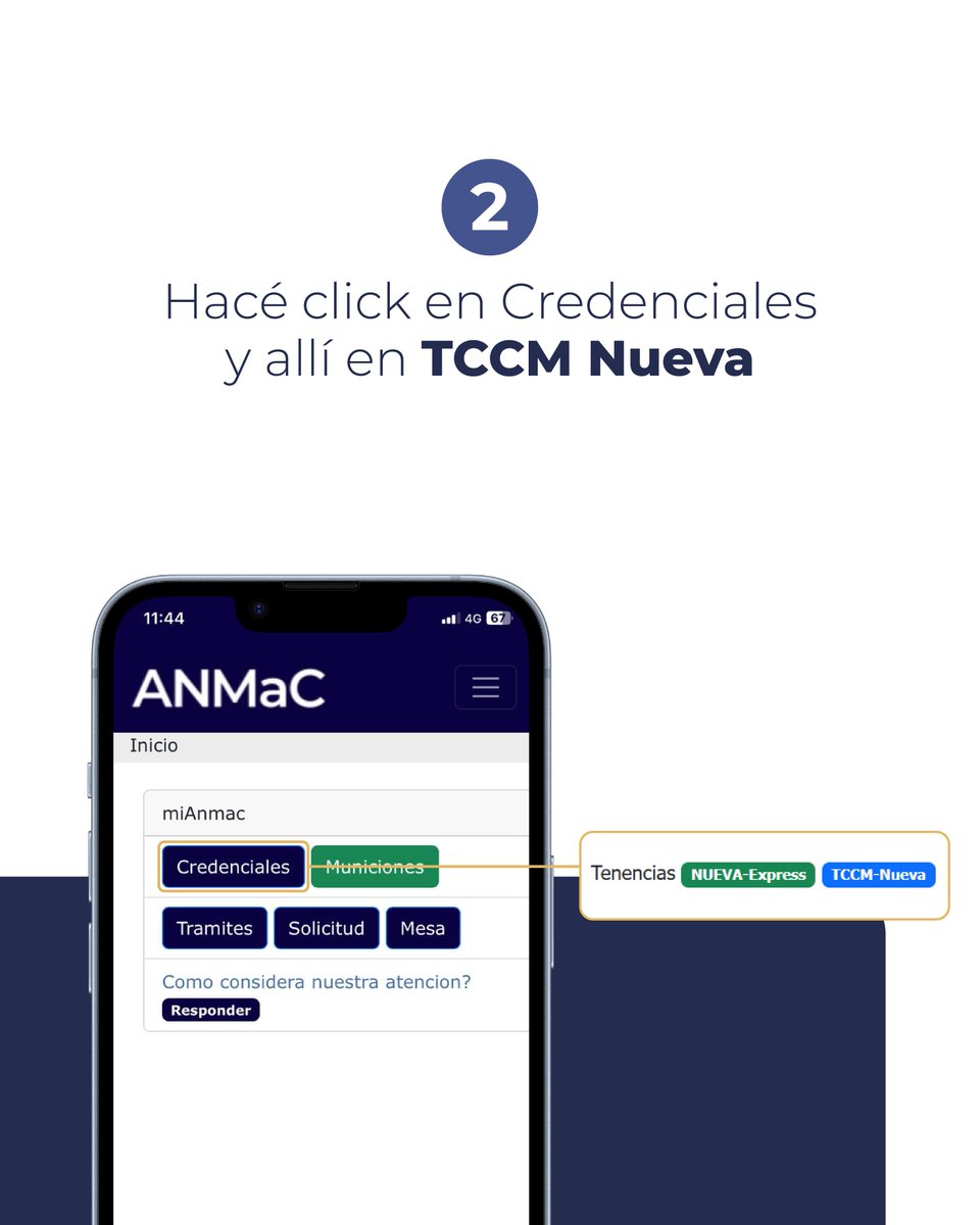 En ANMaC seguimos simplificando trámites: desde hoy tu Tarjeta de Municiones se pide 100 % online. Sin papeles, sin colas, sin pasar por una delegación. Un paso más hacia un Estado ágil y cerca de la gente. 👇