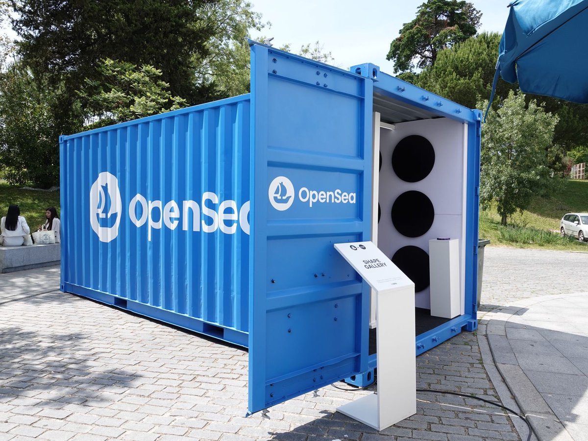 NFCsummit's tweet photo. Welcome to the @opensea x @shape Container Gallery ! ❤️‍🔥🇵🇹 https://t.co/ARoYLK2tLL