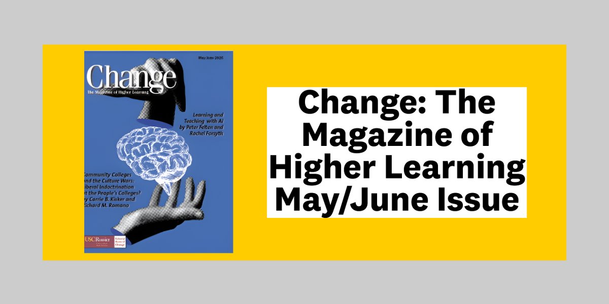 USCPullias's tweet image. What does it mean to be 'adaptive while providing opportunities for resistance?' Editors @AdriannaKezar and @kcculver explore this moment in higher education in the new May/June issue of Change Magazine. Plus, insightful articles from @sarah_pingel, Jerry Daday, @carriebkisker…