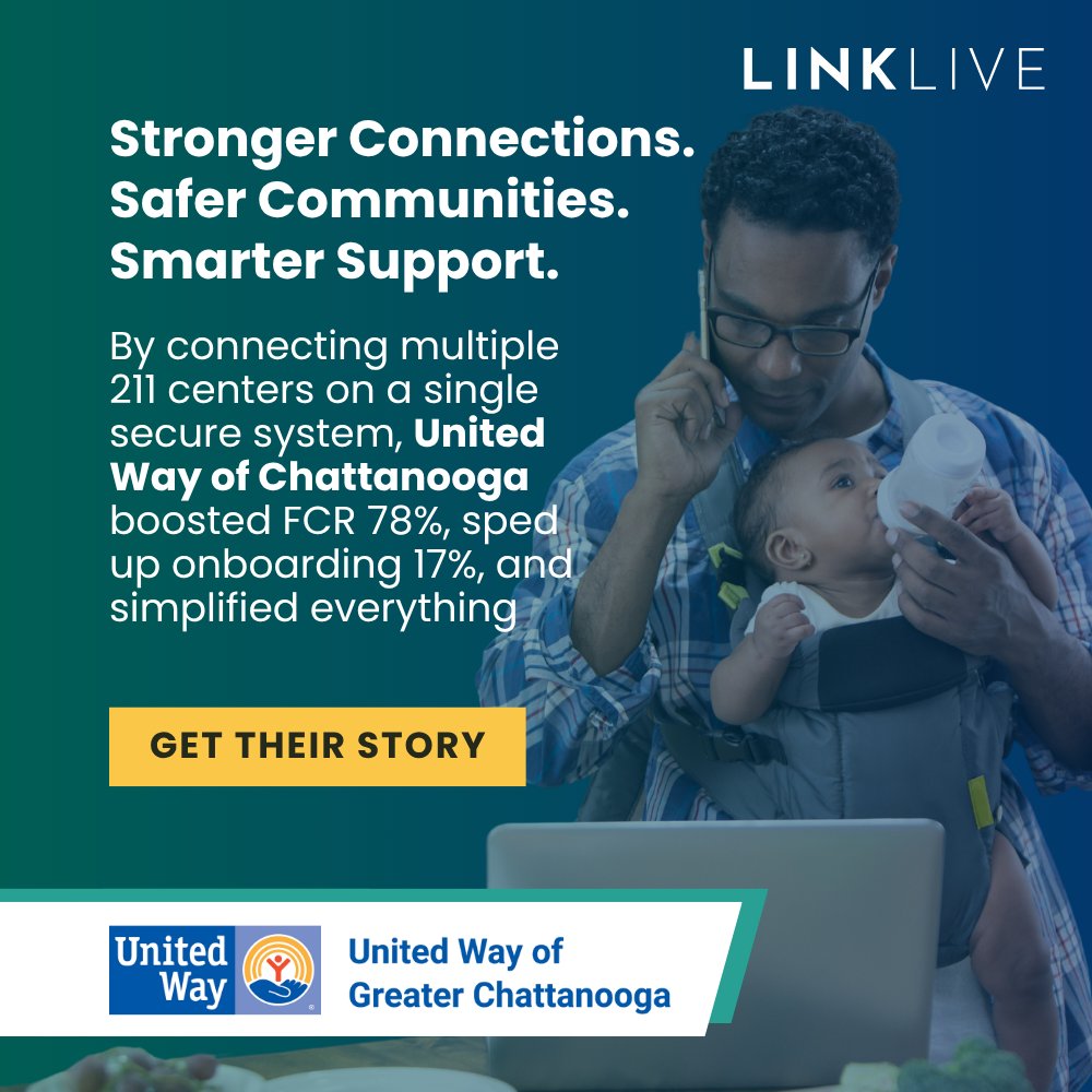 United Way of Chattanooga boosted statewide 211 #crisissupport with smarter tools and shared systems:⚡ 78% faster resolution, 🙌 20% happier agents, 📈 17% faster onboarding. A win for teams and the #communities they serve. 

hubs.ly/Q03qwm9B0