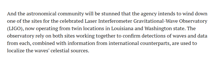 LIGO's tweet photo. Science Magazine reports on the latest proposed National Science Foundation budget

https://t.co/pQgl8Ci3Nm by @jeffmervis https://t.co/y4xXngaN4W