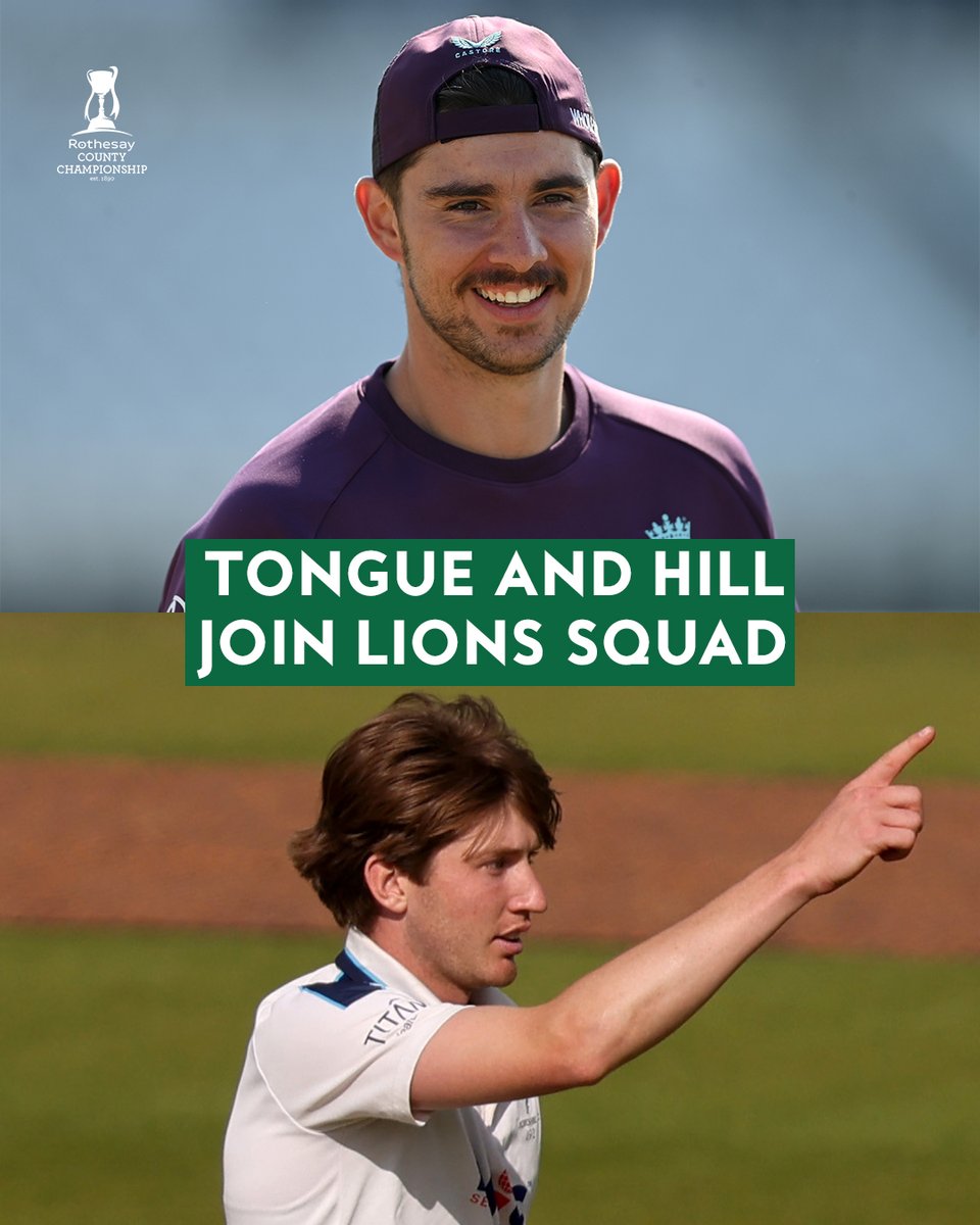 Josh Tongue joins after playing England's Test against Zimbabwe, while George Hill returns to the squad.

England Lions' second match vs India A at Northampton begins on Friday.

It will be exclusively streamed for free on ecb.co.uk and on the England Cricket App.