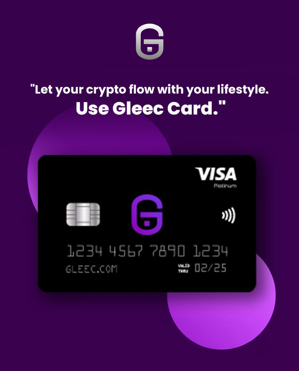 Let your crypto flow with your lifestyle
✨ Live without limits. Spend your crypto anywhere in the world with the #Gleec Card.
💳 Instant. 🌍 Global. 🔒 Secure.
Your crypto, your rhythm. Your world, your rules.
#GleecCard #CryptoLifestyle #LiveInCrypto
Gleec.com