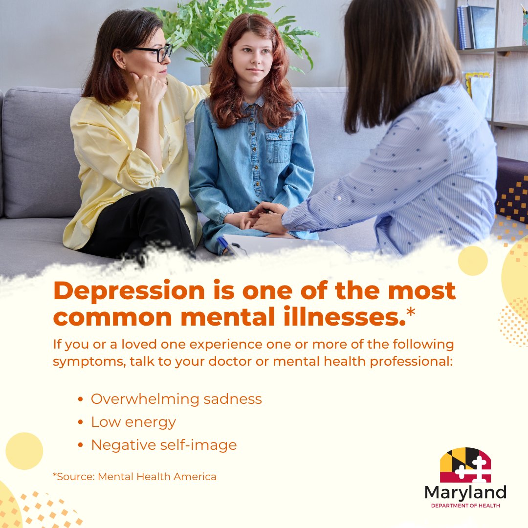 Maryland Department of Health (@mdhealthdept) on Twitter photo According to <a href="/MentalHealthAm/">Mental Health America</a>, depression is a common mental illness. Regular depression screenings should be a standard part of health care. Talk to your doctor or mental health professional to learn about screenings. If you need to talk to someone immediately, call or text 988. According to <a href="/MentalHealthAm/">Mental Health America</a>, depression is a common mental illness. Regular depression screenings should be a standard part of health care. Talk to your doctor or mental health professional to learn about screenings. If you need to talk to someone immediately, call or text 988.
