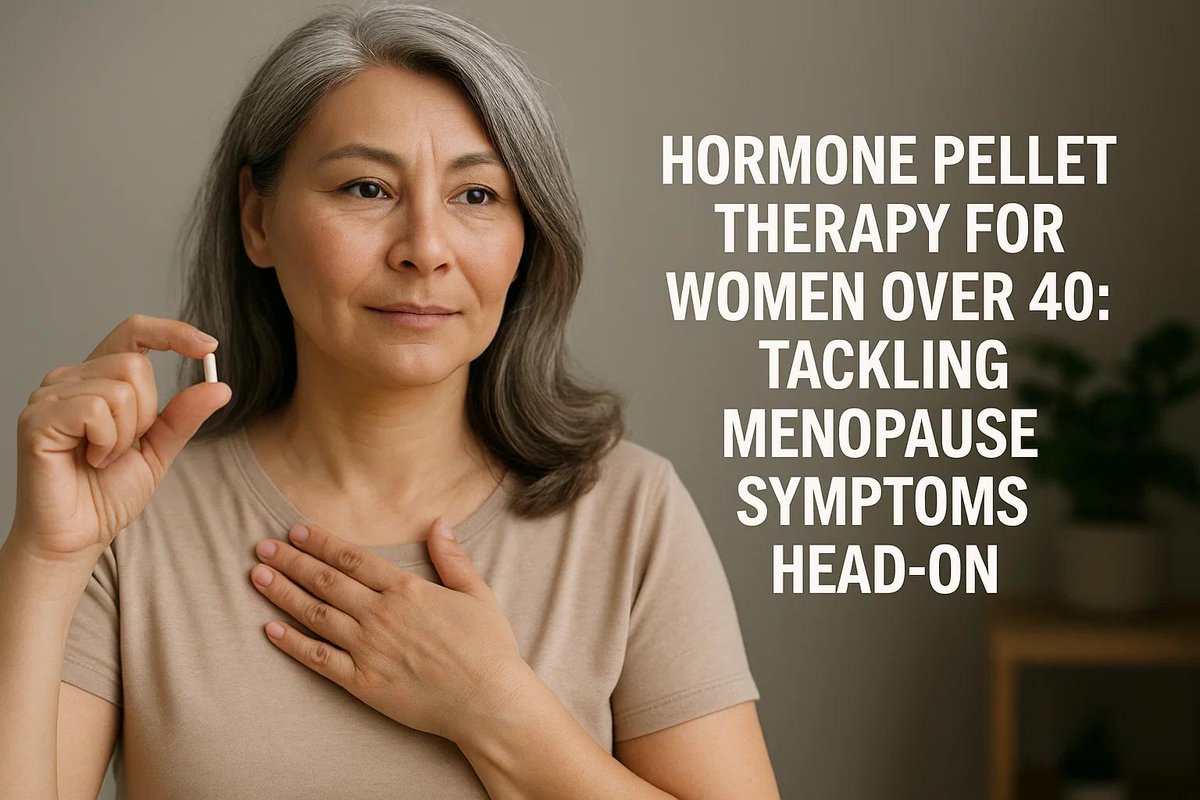 PelletTherapy's tweet photo. Struggling with menopause symptoms after 40? 🌡��� Hormone pellet therapy could be the game-changer you need. Learn how it works &amp; why it’s helping women feel like themselves again. 💪

Book your session: https://t.co/eAoChgEAcH https://t.co/P7V8Wo76vY