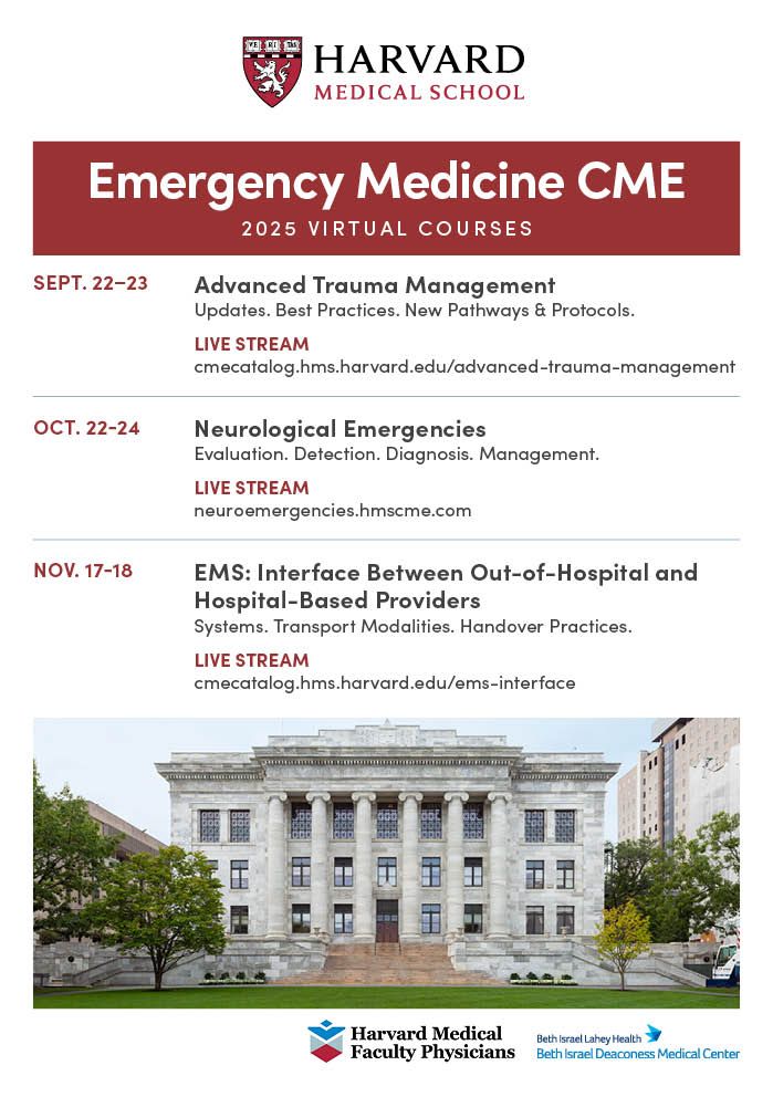The Institute for ED Clinical Quality Improvement (@emerg_quality) on Twitter photo Register for our Fall Emergency Medicine Virtual CME courses with Harvard Medical School! Join physicians from 30+ countries for these interactive learning experiences! 
Register: EDQualityInstitute.org Register for our Fall Emergency Medicine Virtual CME courses with Harvard Medical School! Join physicians from 30+ countries for these interactive learning experiences! 
Register: EDQualityInstitute.org