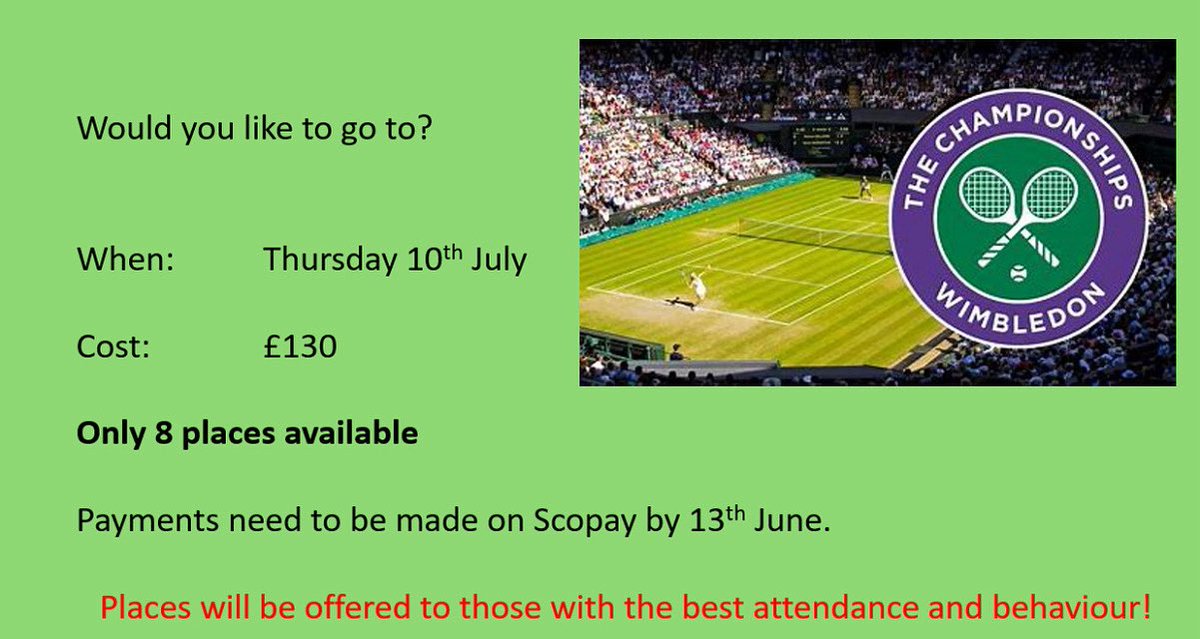 WIMBLEDON TRIP, details below 🎾 👇
