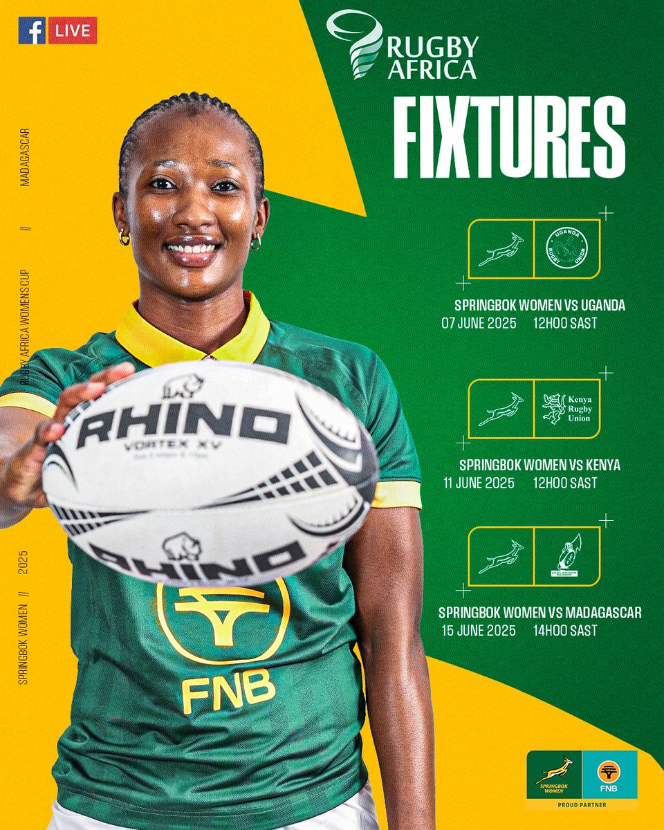 The Rugby Africa Women's Cup kicks off on Saturday - important prep for the Springbok Women ahead of the RWC 💚💛