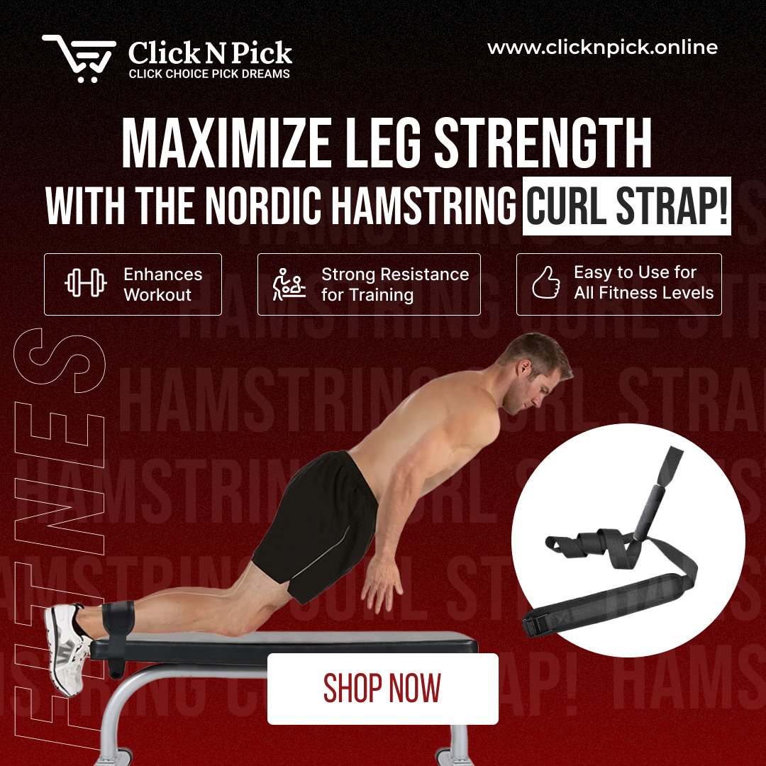 ClickNPickonlin's tweet image. Strengthen your legs and boost performance with the Nordic Hamstring Curl Strap. Perfect for all fitness levels, it’s your go-to tool for serious hamstring gains.

👉 Shop now: clicknpick.online

#HamstringWorkout #LegDay #FitnessGear #StrengthTraining #HomeWorkout