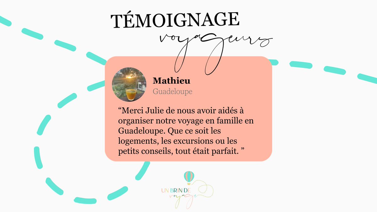 Organiser un voyage en famille en Guadeloupe ? ✔️

Logements, excursions, bons plans : tout était au rendez-vous pour des vacances parfaites.

Tu veux toi aussi un itinéraire aux petits oignons ? 🌴

📩 Réserve ton appel : calendly.com/unbrindevoyage…

#travelplanner #Guadeloupe