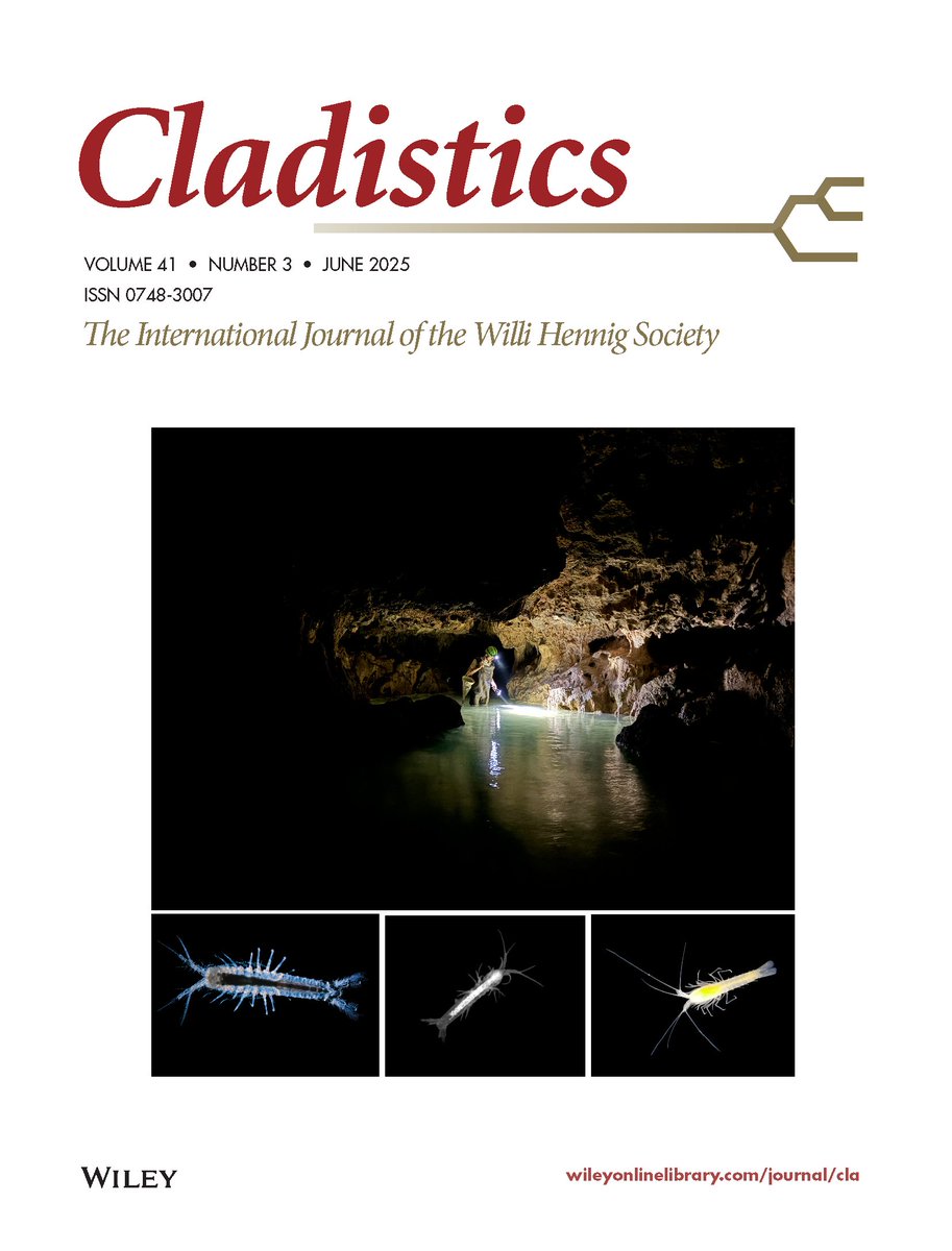 CladisticsAlert's tweet image. 🚨#NewIssueAlert of #Cladistics⚠️
Volume 41, Issue 3, June 2025

🔁Share!

onlinelibrary.wiley.com/toc/10960031/2…

#Palaeontology #Tinamous #Palaeognatha #Neotropics #Biogeography #MachineLearning #Malacostraca #ImpliedWeighting #CharacterDependencis #Morphology #Scolia #Hymenoptera #Phylogeny