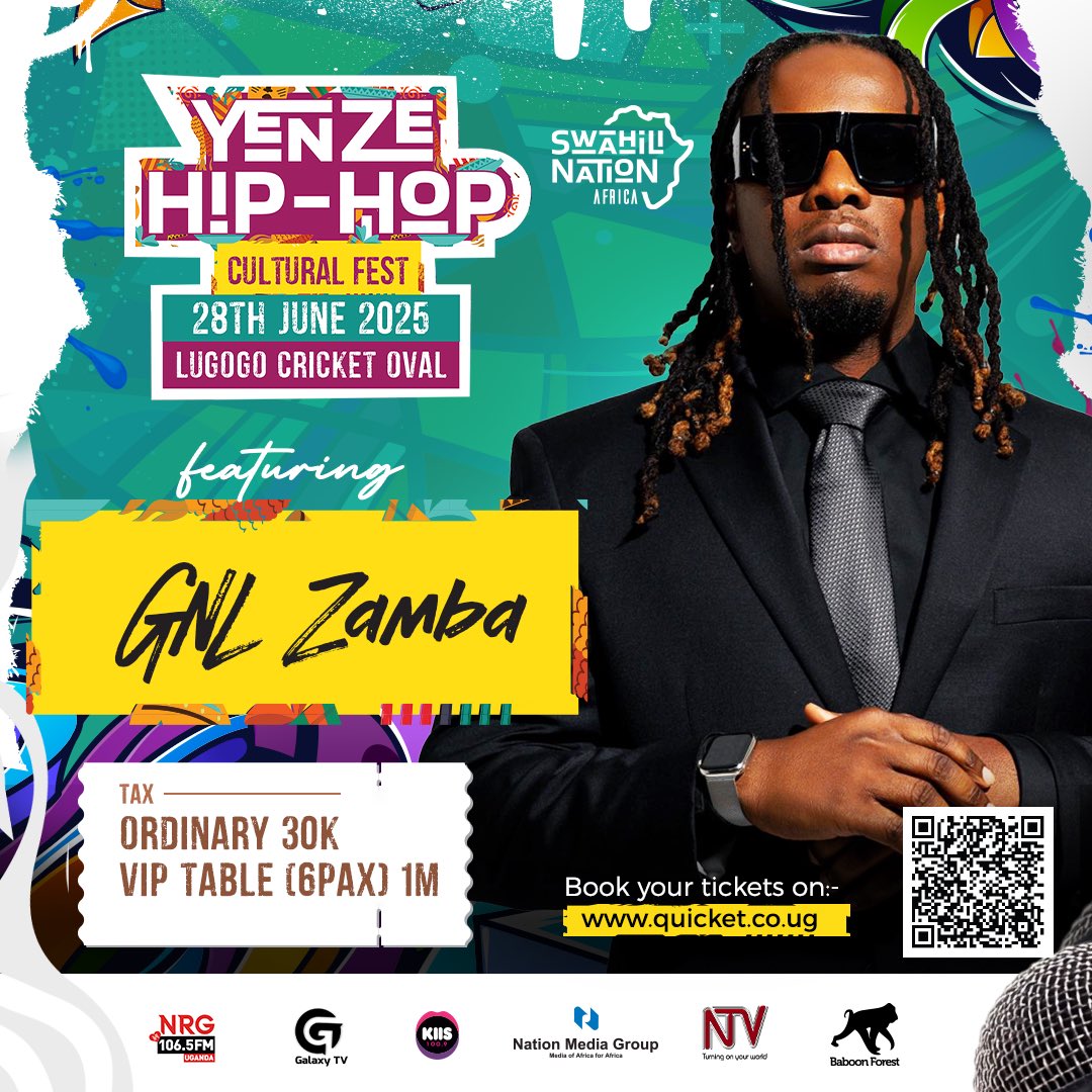 ๐๐๐ ๐๐๐ฆ๐๐ โ โข (@therealgnlzamba) on Twitter photo Get your Tickets Now: YENZE HIPHOP FESTIVAL. ๐๏ธ 28th June SAT ๐ Lugogo Cricket Oval ๐ธ Only 30K Ordinary 1M a Table ๐๏ธ Tickets live: qkt.io/YenzeHipHop #YenzeHipHopFestival #IamHipHopFestival #SNAEvents <a href="/_SwahiliNation/">Swahili Nation Africa</a> ๐บ๐ฌ๐ฐ๐ช๐น๐ฟ๐ท๐ผ๐ง๐ฎ๐ธ๐ธ Get your Tickets Now: YENZE HIPHOP FESTIVAL. ๐๏ธ 28th June SAT ๐ Lugogo Cricket Oval ๐ธ Only 30K Ordinary 1M a Table ๐๏ธ Tickets live: qkt.io/YenzeHipHop #YenzeHipHopFestival #IamHipHopFestival #SNAEvents <a href="/_SwahiliNation/">Swahili Nation Africa</a> ๐บ๐ฌ๐ฐ๐ช๐น๐ฟ๐ท๐ผ๐ง๐ฎ๐ธ๐ธ